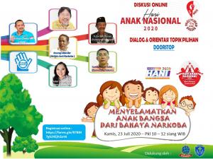 Webinar Peringati Hari Anak Nasional 2020 Hadirkan Sejumlah Tokoh Nasional Anti Narkoba