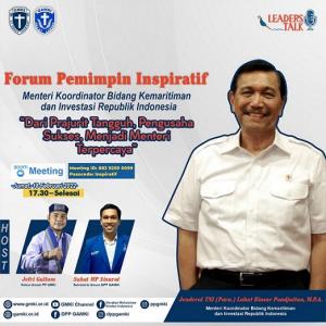 Sore Ini, Menko Marves Luhut Pandjaitan Hadiri Forum Pemimpin Inspiratif GMKI dan GAMKI