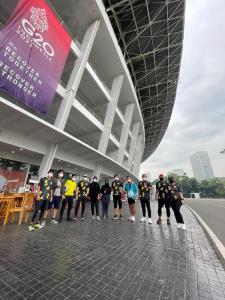 Jogging Ceria Ketua MWA UI, Ketua BEM UI, Ketua Iluni, WR 1 UI dan Direktur BNI