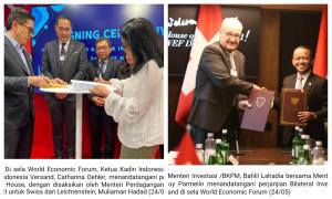 Di Sela World Economic Forum, Empat Perjanjian Bilateral Indonesia-Swiss Berhasil Disepakati
