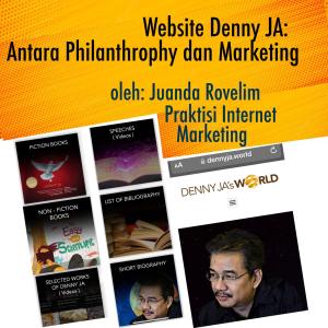 Website Denny JA: Antara Philantrophy dan Marketing