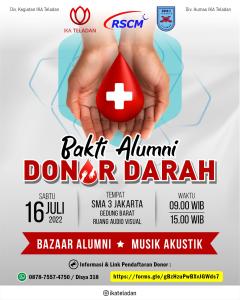 Peringati Hari Donor Darah Sedunia 2022, Alumni SMA 3 Teladan Jakarta Gelar Donor Darah