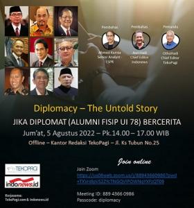 TekoPagi dan INDONEWS.ID Hadirkan 9 Diplomat di Acara "Jika Diplomat Bercerita"