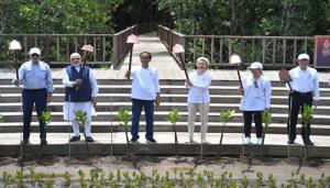 Presiden Jokowi Ajak Delegasi KTT G20 Tanam Mangrove di Taman Hutan Rakyat Bali