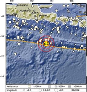 BMKG: Dua Gempa Beruntun Terjadi dari Perairan Selatan Laut Jawa