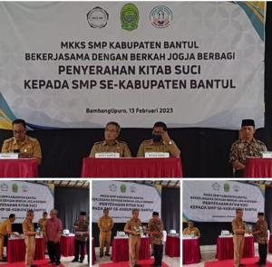 Bupati Bantul Serahkan Kitab Suci didukung Berkah Jogja Berbagi Anak Yatim-piatu