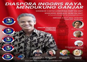 Diaspora Inggris Raya Dukung Ganjar Pranowo Presiden 2024