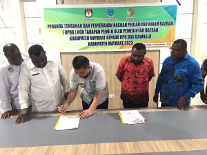 Penanda Tanganan dan Penyerahan Naskah Perjanjian Hibah Daerah Non Tahapan Pemilu