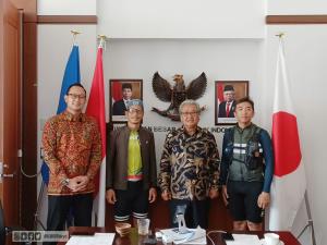 Dubes Heri Akhmadi Apresiasi Tiga Pesepeda Indonesia Peserta Japanese Odyssey 2023