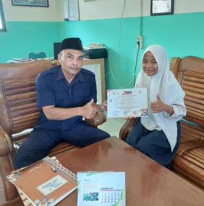 Nisrina Putri Wardhani Siswi MTS Aswaja Pontianak Raih Juara Pencak Silat Nasional 2023