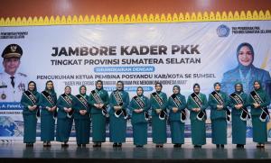 Pj Ketua TP PKK Sumsel Tyas Fatoni Kukuhkan Ketua Pembina Posyandu Kabupaten/Kota se-Sumsel