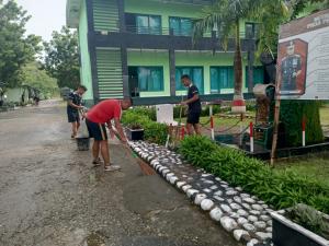 Purna Tugas Satgas Yonif 742/Swy Karya Bakti Membenahi Pangkalan Mako Satgas Pamtas RI-RDTL Sektor Timur