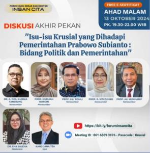 Tantangan Negara Kesejahteraan yang Berkeadilan, Prof Nurliah Ungkap Potensi Masalah Politik Pemerintahan Prabowo di Forum Insan Cita