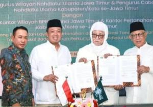 Menteri ATR/BPN Saksikan Penandatanganan Kerja Sama Kanwil BPN Provinsi dengan PWNU