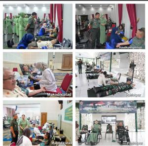 Jelang HUT ke 30, Kodiklatad Gelar Donor Darah secara serentak