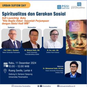 Urban Sufism Day 2024 Universitas Paramadina Siap Digelar Usung Tema "Spiritualitas & Gerakan Sosial"
