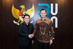 Menko AHY Bertemu Menteri BUMN Erick Thohir Bahas Sinergi Infrastruktur dan Konektivitas