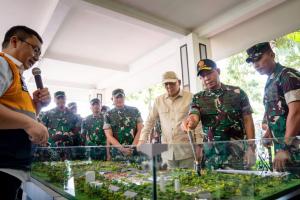 Wakasad Dampingi Menhan RI Tinjau Rencana Pembangunan Fasilitas Latihan Tempur Multidimensi Pusdikpassus