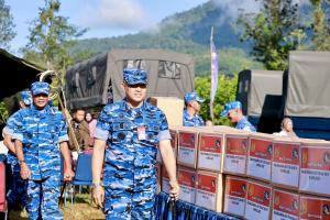 Pangkoops Udara I Hadiri Bakti Sosial dalam rangka Peringati HUT TNI AU di Kabupaten Sukabumi