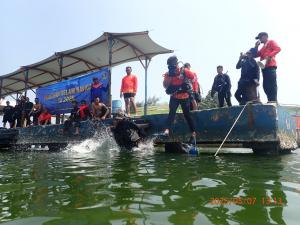 Pushidrosal Gelar Pelatihan Selam Navigasi di Perairan Pulau Untung Jawa