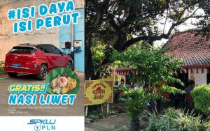kabar Gembira! SPKLU Kini Hadir Di Waroeng Solo, Tawarkan Nasi Liwet Gratis bagi Pengunjung