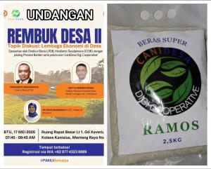 Rembuk desa ke2 dan Penjualan perdana beras premium Ramos per 5 kg