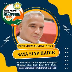Musisi Kenamaan Tito Soemarsono Akan Meriahkan Reuni Akbar Mahaputra di Balai Sarwono