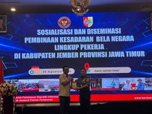 Kementerian Pertahanan RI Gelar Sosialisasi Pembinaan Kesadaran Bela Negara Lingkup Pekerja di Kabupaten Jember