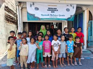 Yayasan Novaloka Cakrawala Asa Buka Rumah Belajar Gratis untuk Anak-Anak Surabaya