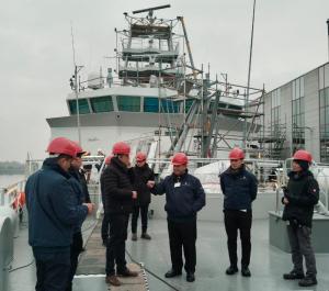 Danpushidrosal Tinjau Pembangunan KRI Canopus-936 di Galangan Abeking & Rasmussen, Jerman