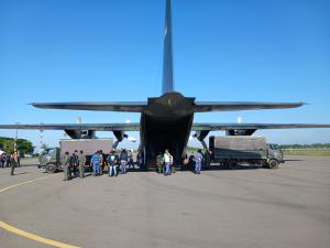 C-130 Hercules TNI AU Angkut 20 Ton Bantuan ke Lhokseumawe