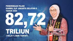 Enam Tahun Beruntun, Kanwil DJP Jaksel II Capai Target Penerimaan Pajak 100 Persen