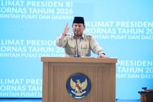 Pertemukan Seluruh Unsur Pemerintahan, Presiden Prabowo Apresiasi Rakornas Pusat–Daerah 2026