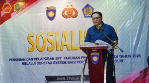 DJP Jaksel 2 Bersama Puskeu Polri Gelar Sosialisasi Pengisian SPT Tahunan Melalui Coretax