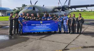 TNI AU Salurkan Bantuan Natal bagi Gereja Terdampak Banjir di Sibolga