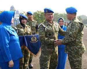 Komandan Puspomal Pimpin Acara Laporan Korps Kenaikan Pangkat Prajurit Puspomal