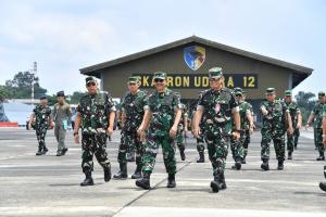 Pastikan Keamanan Pangkalan Udara, Wakasau Tinjau Kesiapan Security System Lanud Roesmin Nurjadin