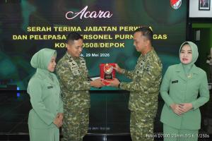 Serah Terima Jabatan dan Pelepasan Warga Purna Tugas Kodim 0508/Dpk