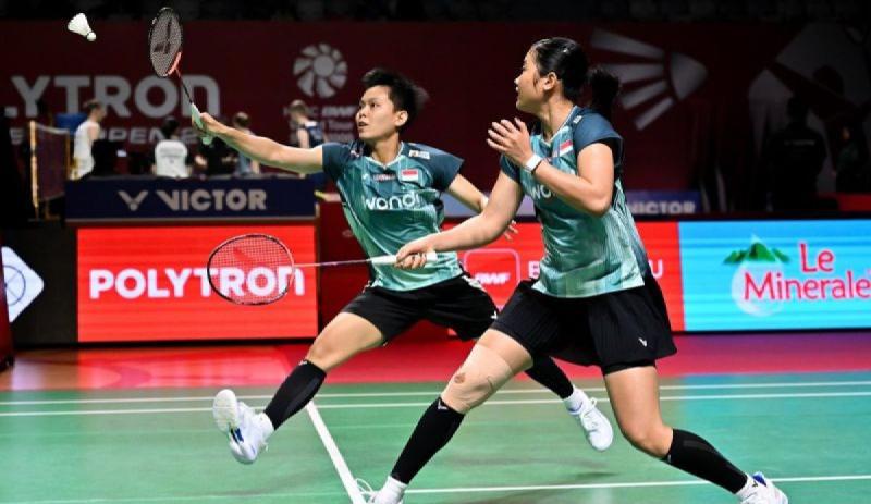 Ganda putri Indonesia Amallia Cahaya Pratiwi/Siti Fadia Silva Ramadhanti singkirkan pasangan peringkat tiga dunia asal Korea Selatan Lee So Hee/Baek Ha Na.
