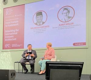 Dalam Brussels Economic Security Forum (BESF), Menko Airlangga Bicara Pembangunan Kembali Arsitektur Ekonomi Internasional