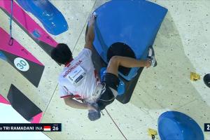 World Climbing Seri Innsbruck, Wakil Indonesia, Putra Tri Ramadani Finis di Posisi 4        