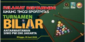 Tingkatkan Daya Saing, Turnamen Biliar antar Wartawan Hapus Kategori Umum