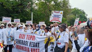 Ratusan Massa Perempuan Serukan Dukungan Kepada Program Presiden Prabowo