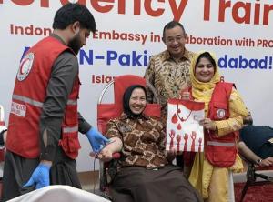 KBRI Islamabad Gandeng Pakistan Red Crescent Society Gelar Aksi Donor Darah