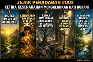 JEJAK PERADABAN 002 KETIKA KESERAKAHAN MENGALAHKAN HATI NURANI