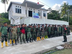 Apel Pagi Dipimpin Dan SSK TMMD, Pastikan Kesiapan Personel Sebelum Bekerja