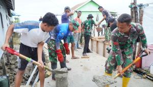 Antusiasme Warga Kepulauan Umbele Sambut TMMD Ke-129 Kodim 1311/Morowali