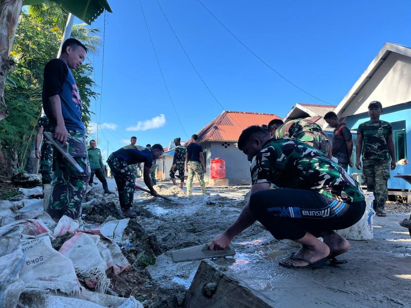 Pekerjaan Rabat Jalan Beton Memasuki Tahap Finishing