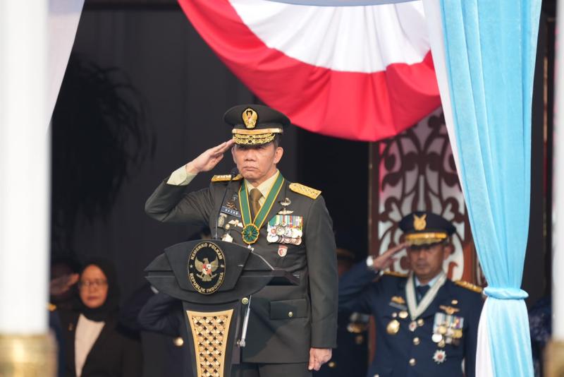 Kementerian Koordinator Bidang Politik dan Keamanan (Kemenko Polkam) menggelar Upacara Peringatan Hari Ulang Tahun (HUT) ke-81 Kemerdekaan Republik Indonesia di Kantor Kemenko Polkam, Jakarta, Senin (17/8/2026). (Foto: Humas Kemenko Polkam)