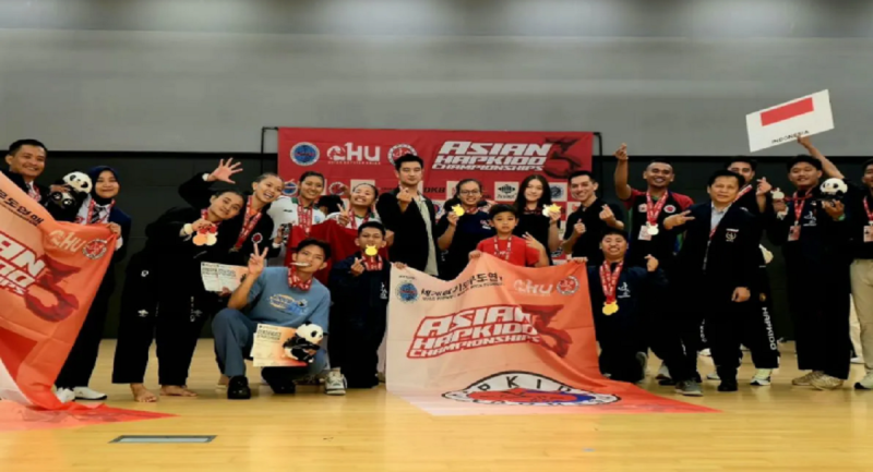 Tim Hapkido Indonesia berjaya di Asian Hapkido Championships 2026 di Sham Shui Po Sport Centre, Hong Kong pada 14-15 Agustus 2026.